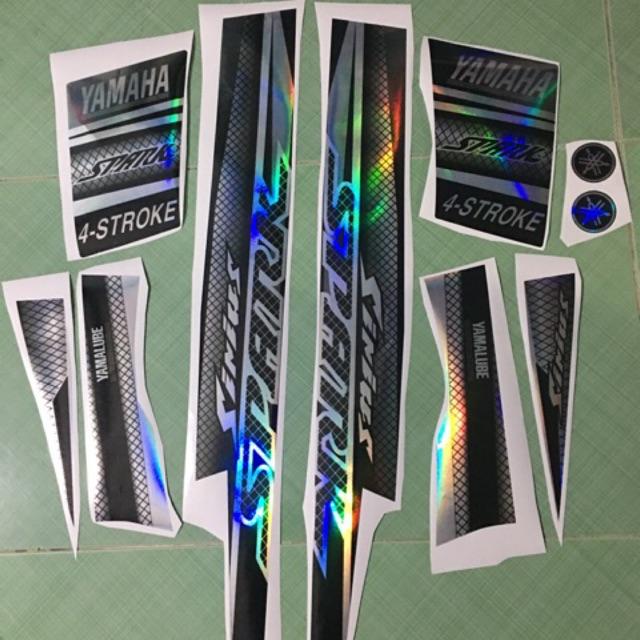 Tem sirius 110 spark xám đen crom