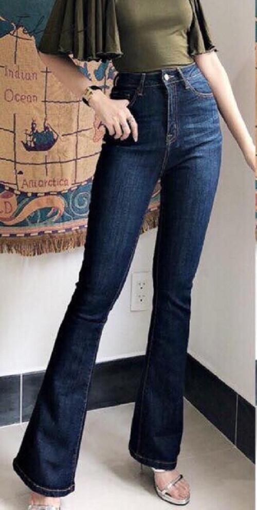 Quần Jeans Nữ Ống Loe Dài Tôn Dáng Chân Dài JNLD015