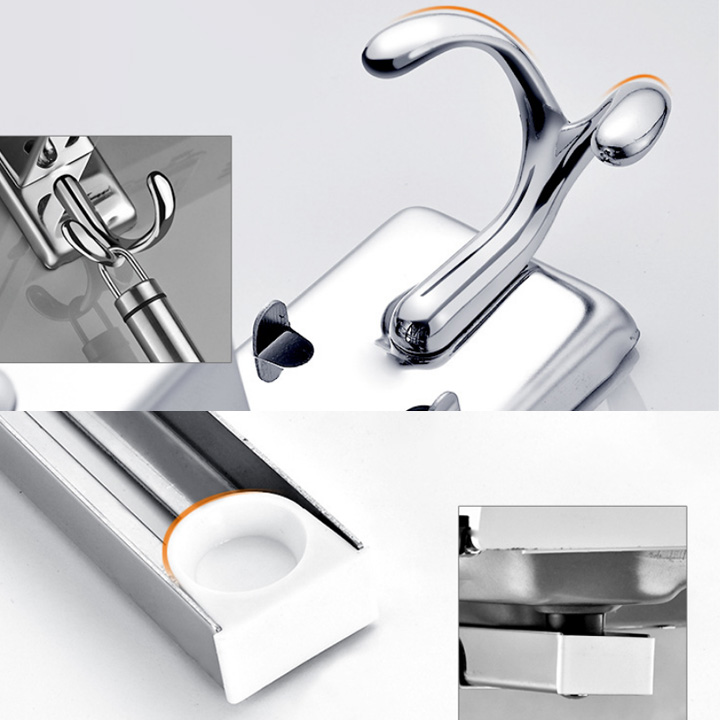 Giá để lò vi sóng loại treo tường bằng inox 304, có móc treo, có thể gấp gọn