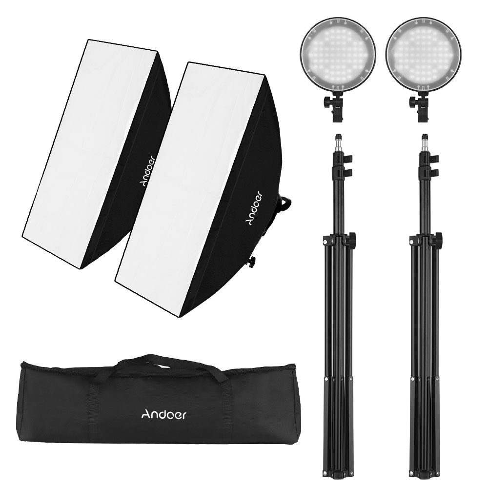 23662447 , 8784818392343 , 62_21290769 , 2535000 , Andoer-Studio-Photography-Softbox-LED-Light-Kit-Including-20-x-28-Inches-Softboxes-45W-Bi-color-Temperature-2700K5500K-Dimmable-LED-Lights-2-Meters-Light-Stands-Carry-Bag-Us-Plug-62_21290769 , tiki.v Andoer Studio Photography Softbox LED Light Kit Including 20 x 28 Inches Softboxes 45W Bi-color Temperature 2700K5500K Dimmable LED Lights 2 Meters Light Stands Carry Bag Us Plug