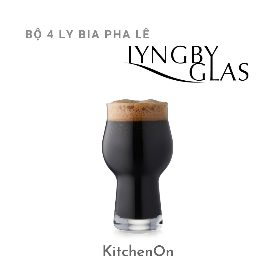 Bộ 4 ly bia pha lê Lyngby Glas Đan Mạch