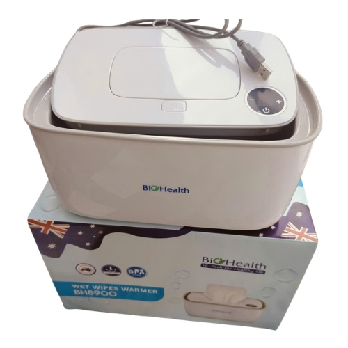 Máy Làm Ấm Khăn Ướt BIOHEALTH BH8900 - Làm ấm nhanh và đồng đều, điều chỉnh nhiệt độ phù hợp, màn hình LED, sức chứa 80 khăn, nguồn USB, giữ khăn ấm tiện lợi cho mẹ và bé tại nhà