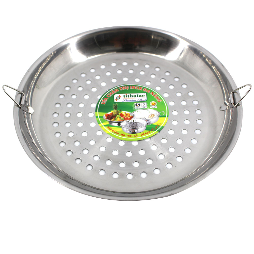Nồi lẩu Inox nắp kiếng có vỉ hấp loại đường kính và 24 cm Tithafac
