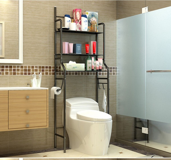 Kệ 3 tầng để đồ phía trên bồn cầu tiết kiệm không gian
