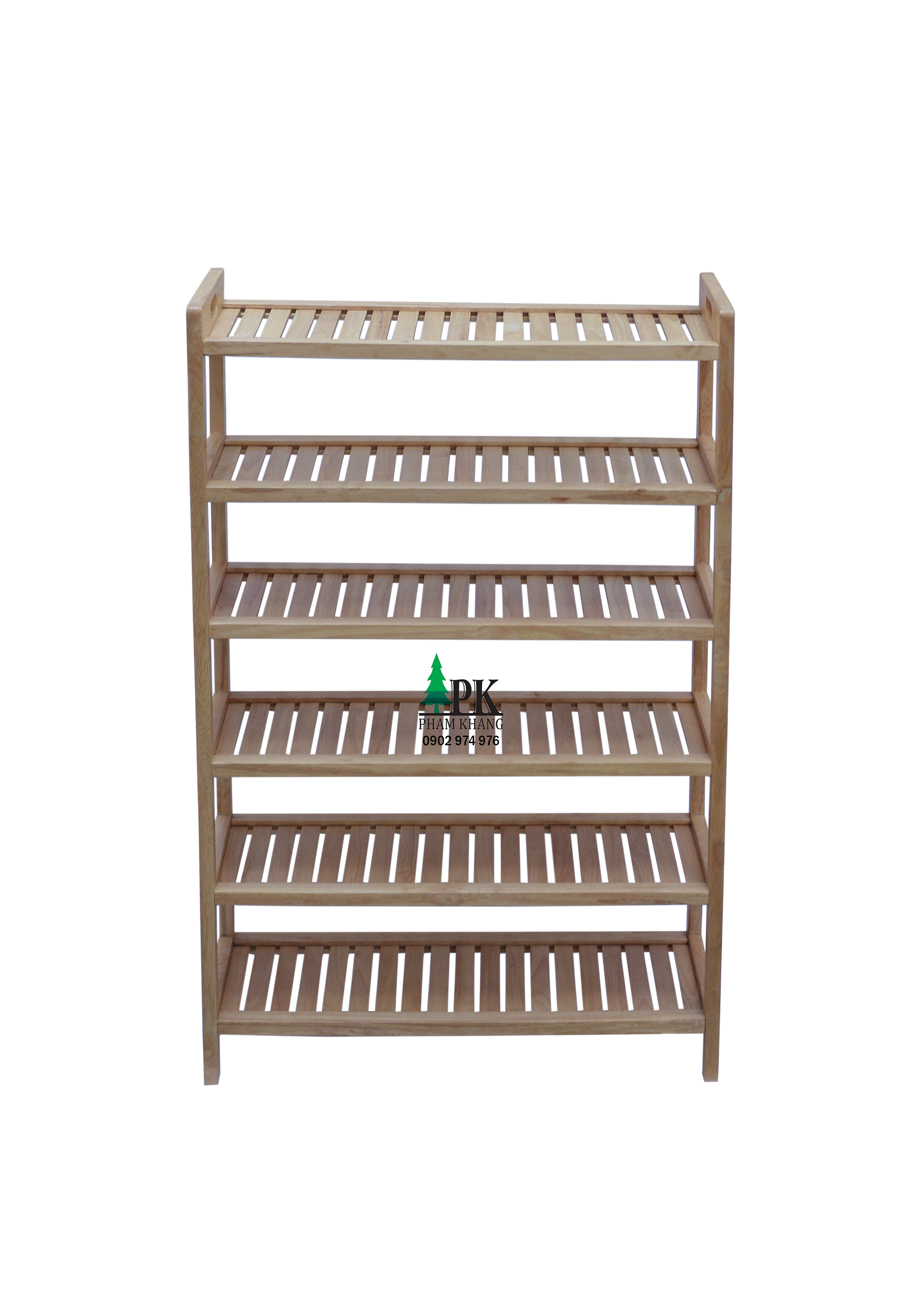 Kệ giày dép 3 tầng/ 4 tầng/ 5 tầng/ 6 tầng Start Decor - Gỗ cao su tự nhiên - Màu Gỗ Tự Nhiên/ Vàng Cherry - Kích thước rộng 70 cm