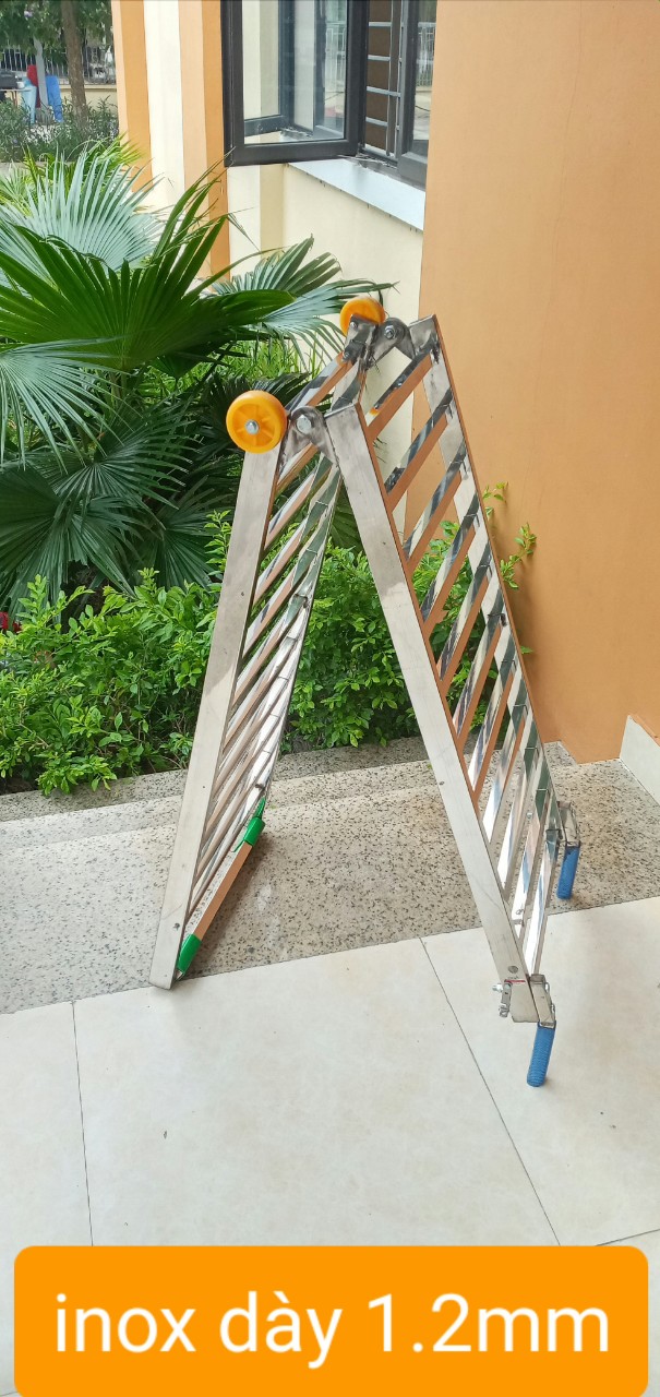 CẦU ĐI XE MÁY INOX . kt 190x45cm