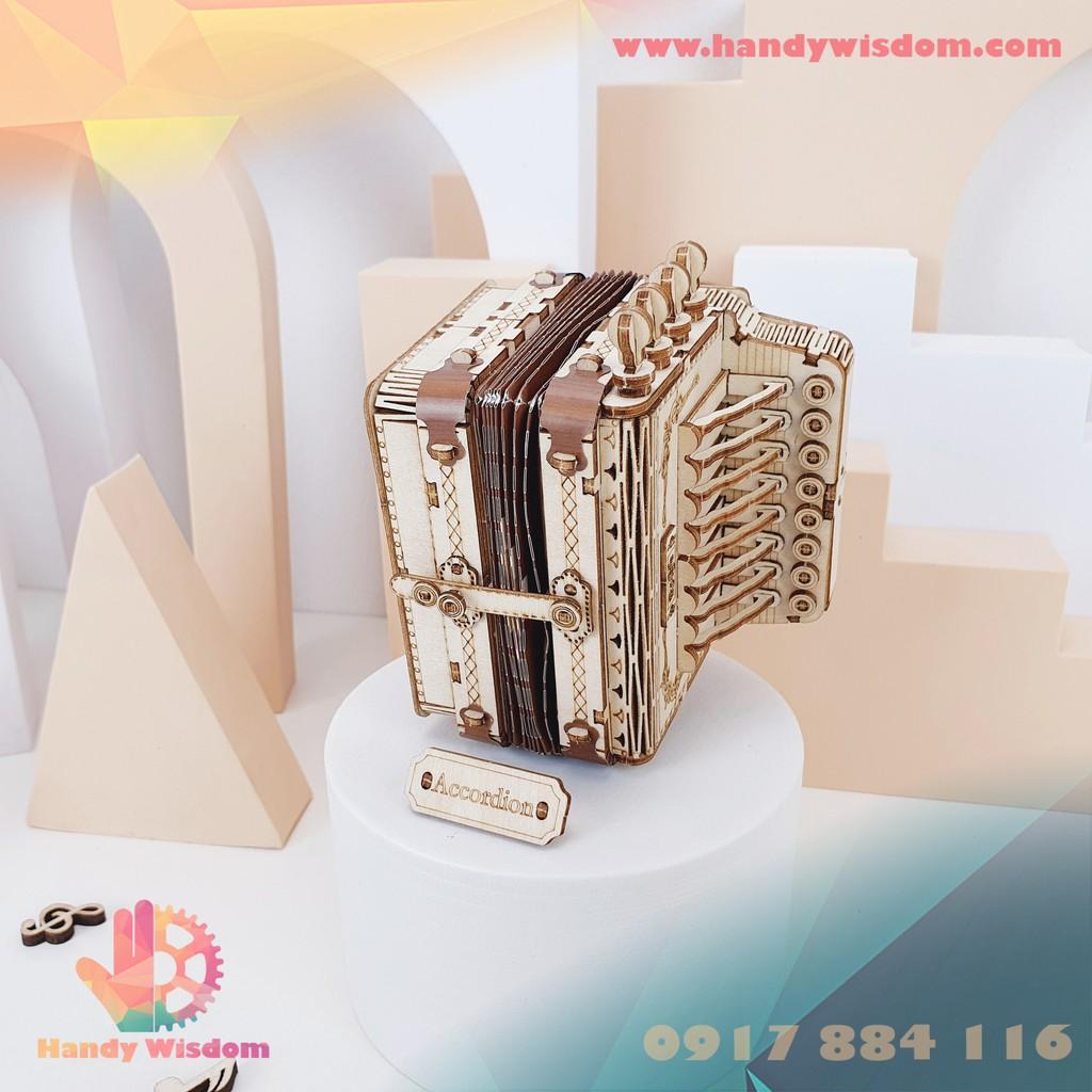 Mô hình lắp ghép gỗ Rolife - Đàn Accordion - Robotime Accordion TG410