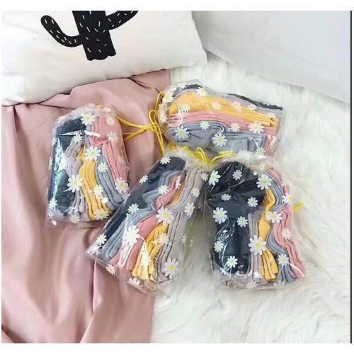 Combo 1 túi 10 đôi tất hình hoa cúc cho bạn gái
