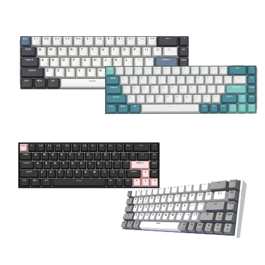 Bàn phím cơ FL-Esports F12 RGB White and Grey/Cool Mint/White and Black/Black Ovilian - Hàng chính hãng