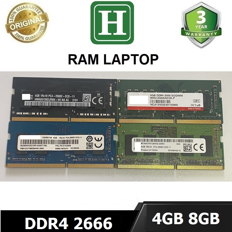Ram Laptop 4GB, 8GB DDR4 bus 2666, ram cho laptop