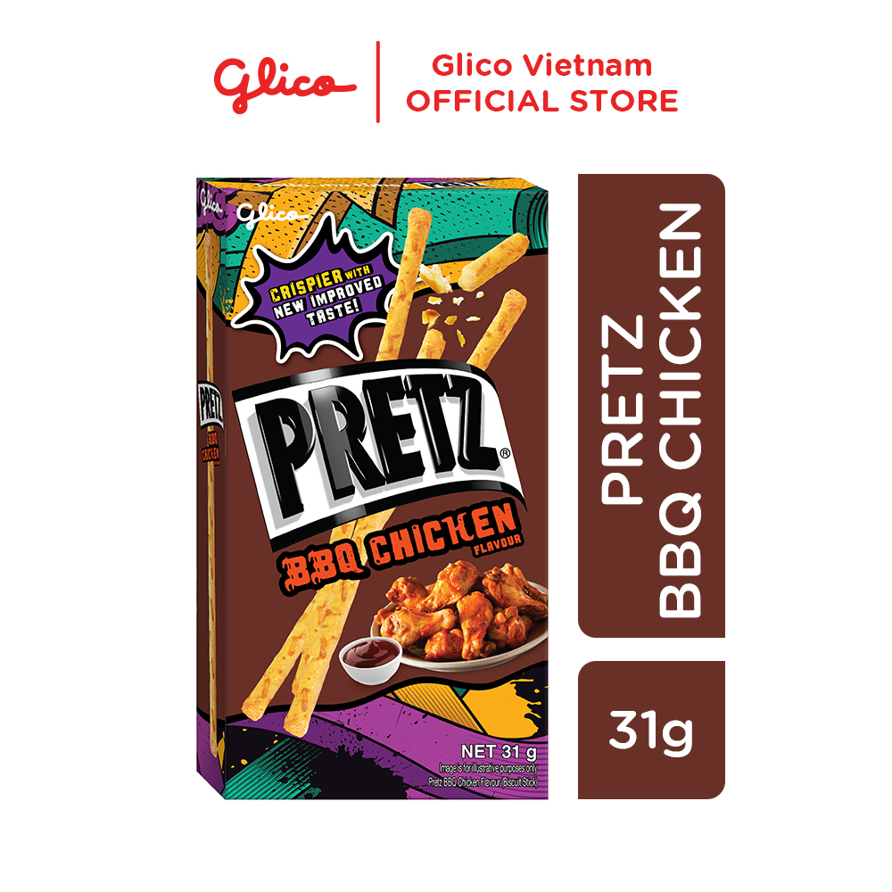 Bánh que nướng giòn 4 vị GLICO Pretz