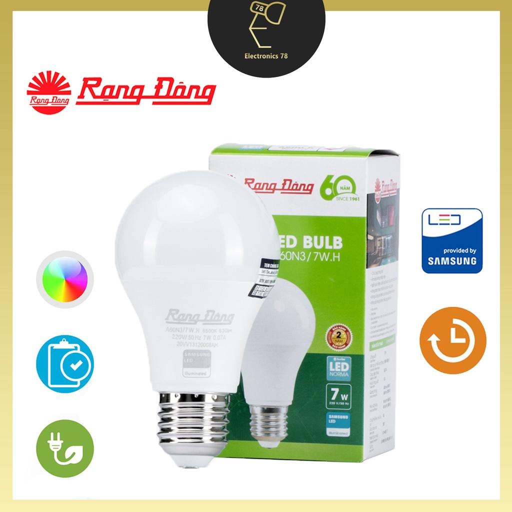 Bóng Led tròn Rạng Đông - [Trắng/Vàng