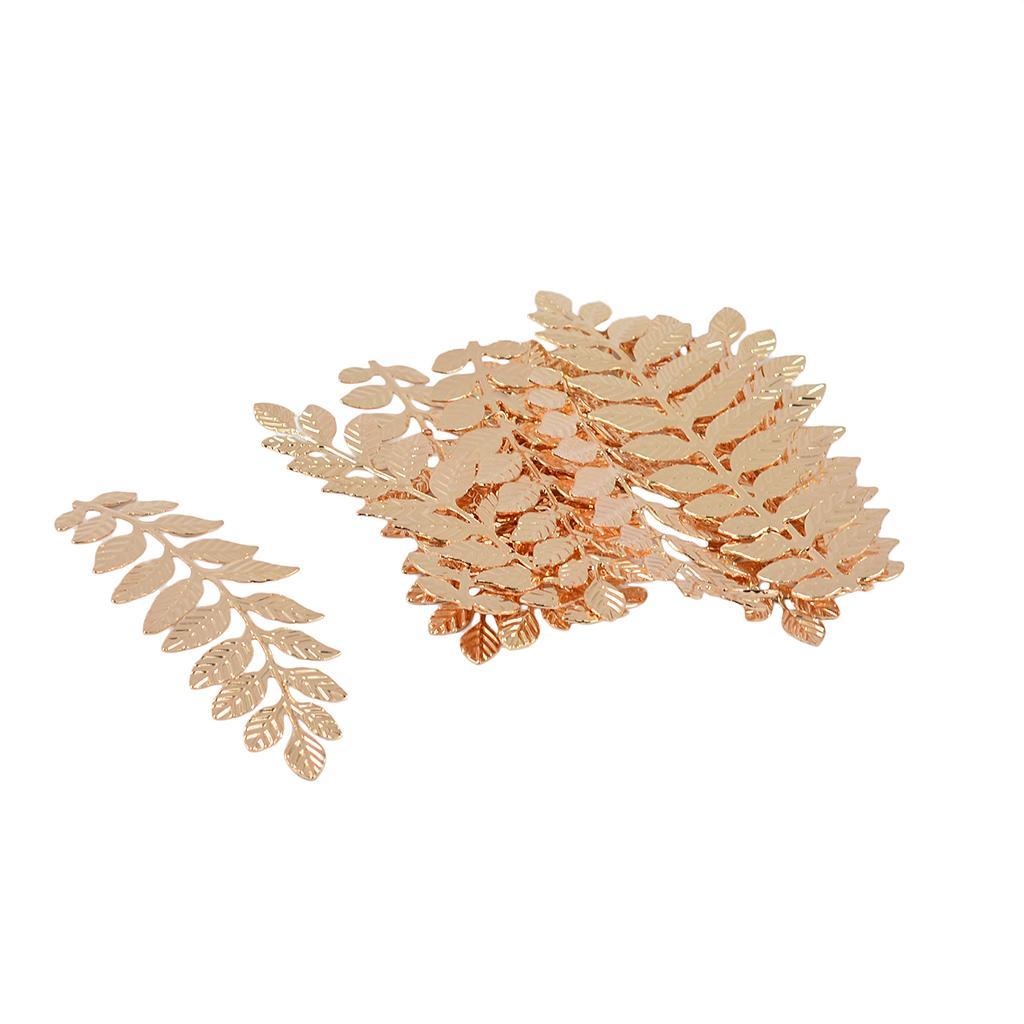 2X 12 Pieces Tree Leaves Pendants Charms Pendants For Necklace DIY Findings