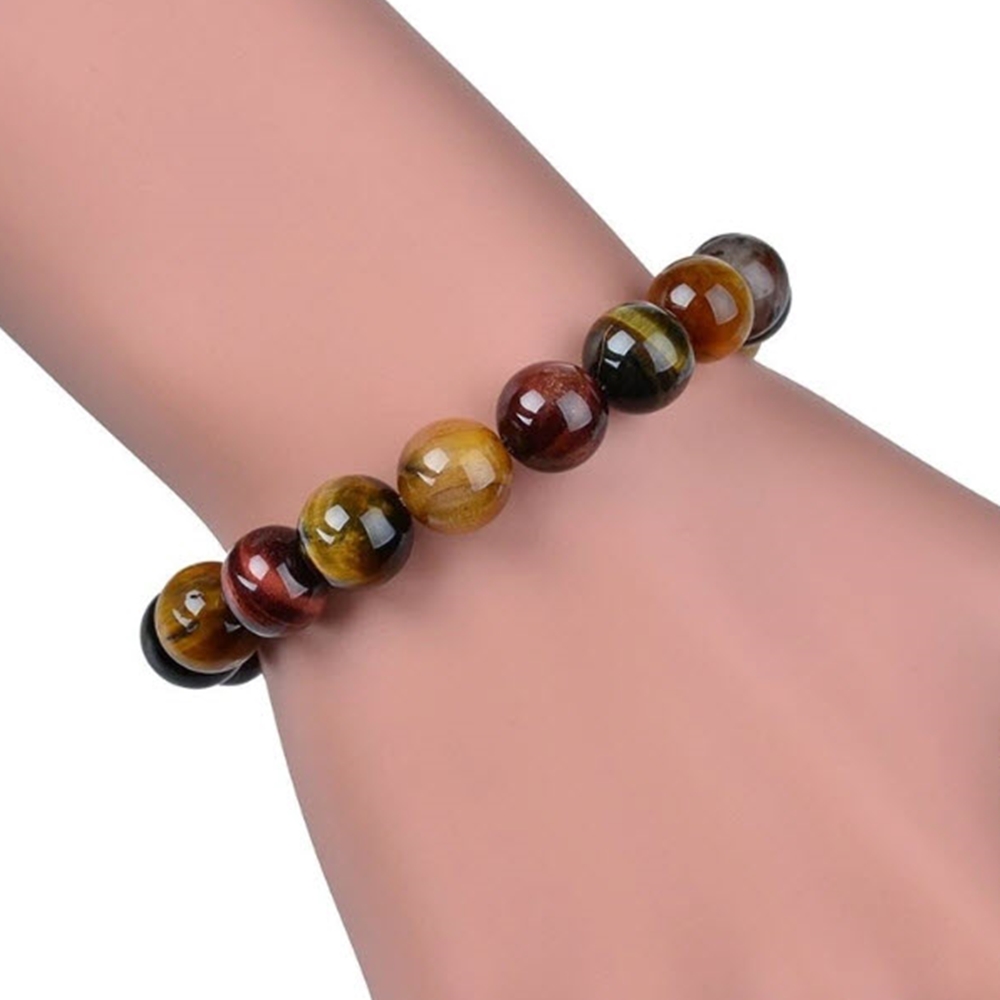 Opal Mắt Hổ Tự Nhiên Vòng Tay Chuỗi Hạt 12MM