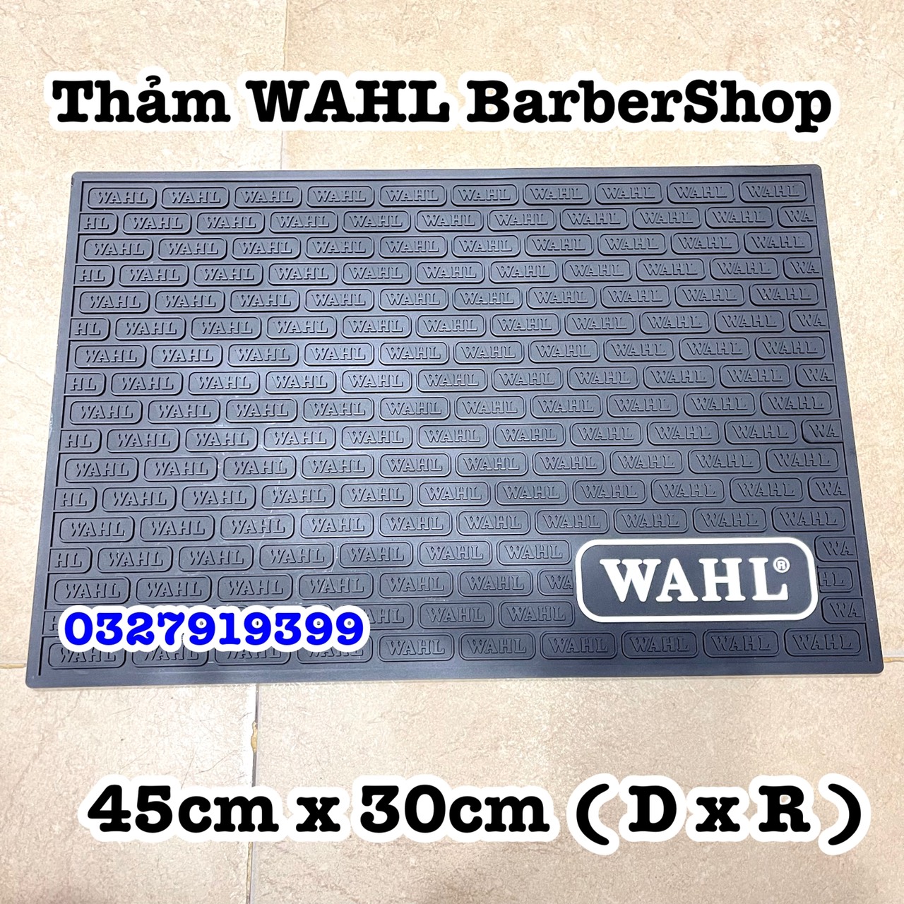 Thảm lót tông đơ-dụng cụ tóc Barber , thảm cao su 30x45cm