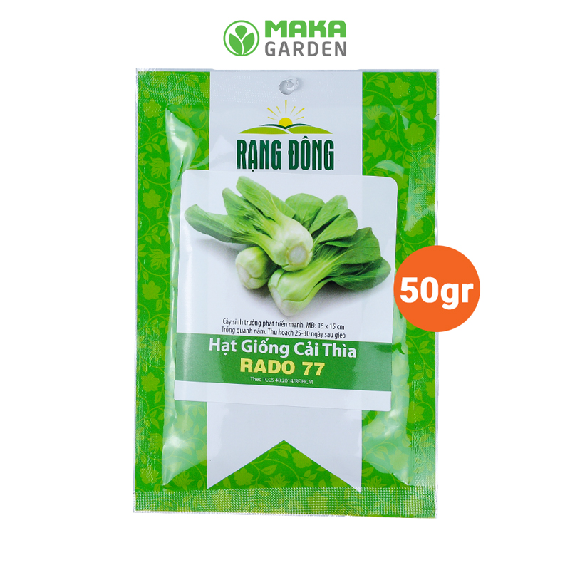 Hạt giống Cải Thìa Cọng Xanh Rado 77- Gói 20Gr-50Gr - Chịu Nhiệt, Dễ Trồng