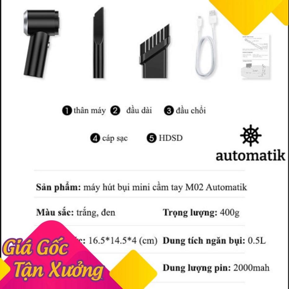 Máy hút bụi cầm tay mini không dây siêu tiện lợi, hút bụi xe ô tô, giường nệm lông chó mèo đa chức năng M1