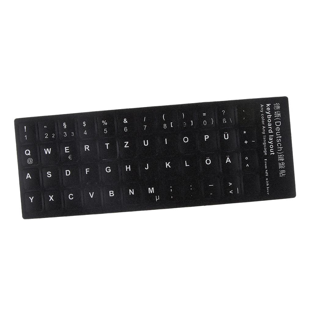 German Matte Keyboard Cover Sticker Protector for 10-17" Notebook Tablet Laptop