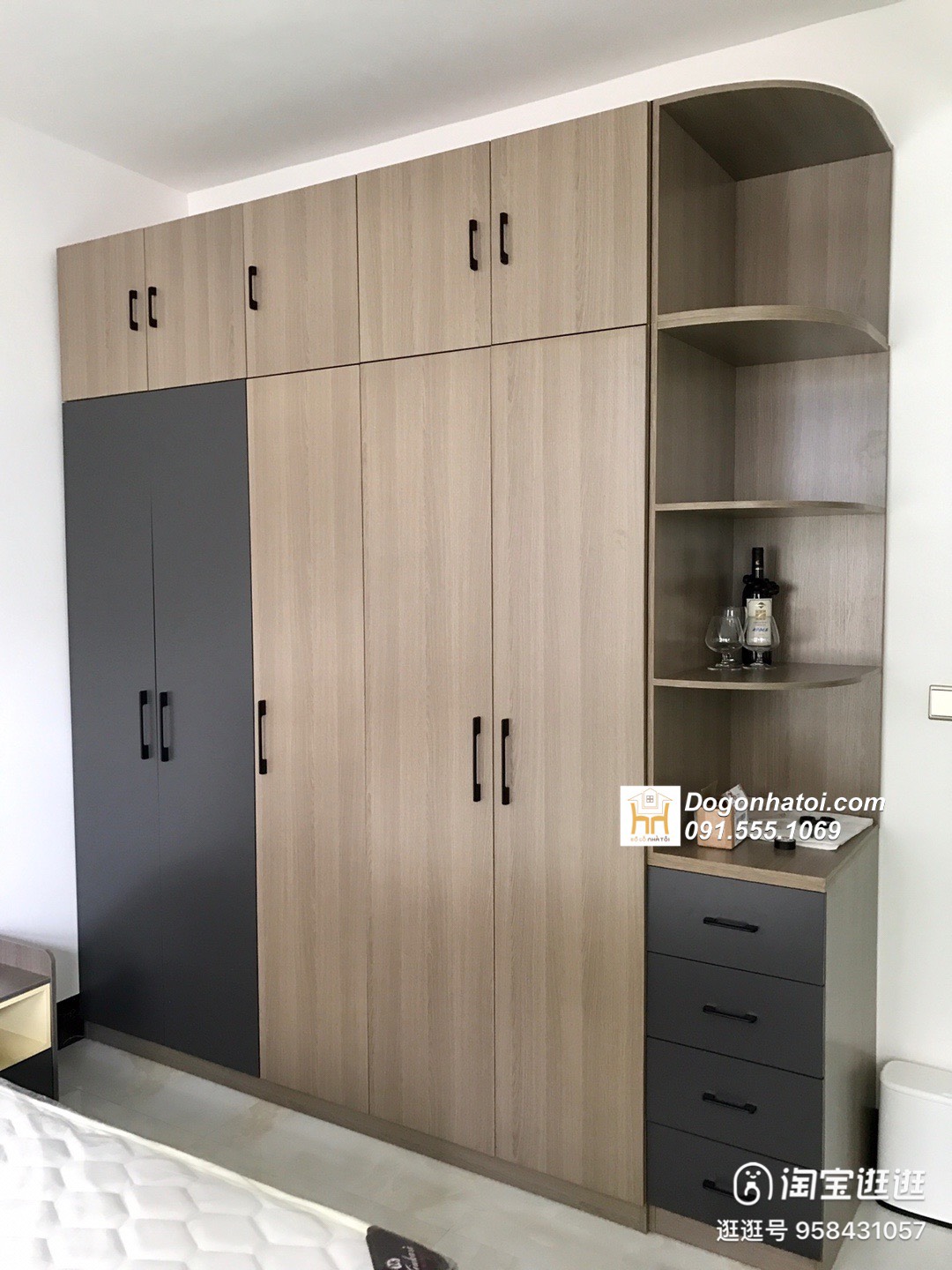 Tủ quần áo gỗ công nghiệp 5 cánh C2m4 x D2m4 - TA250