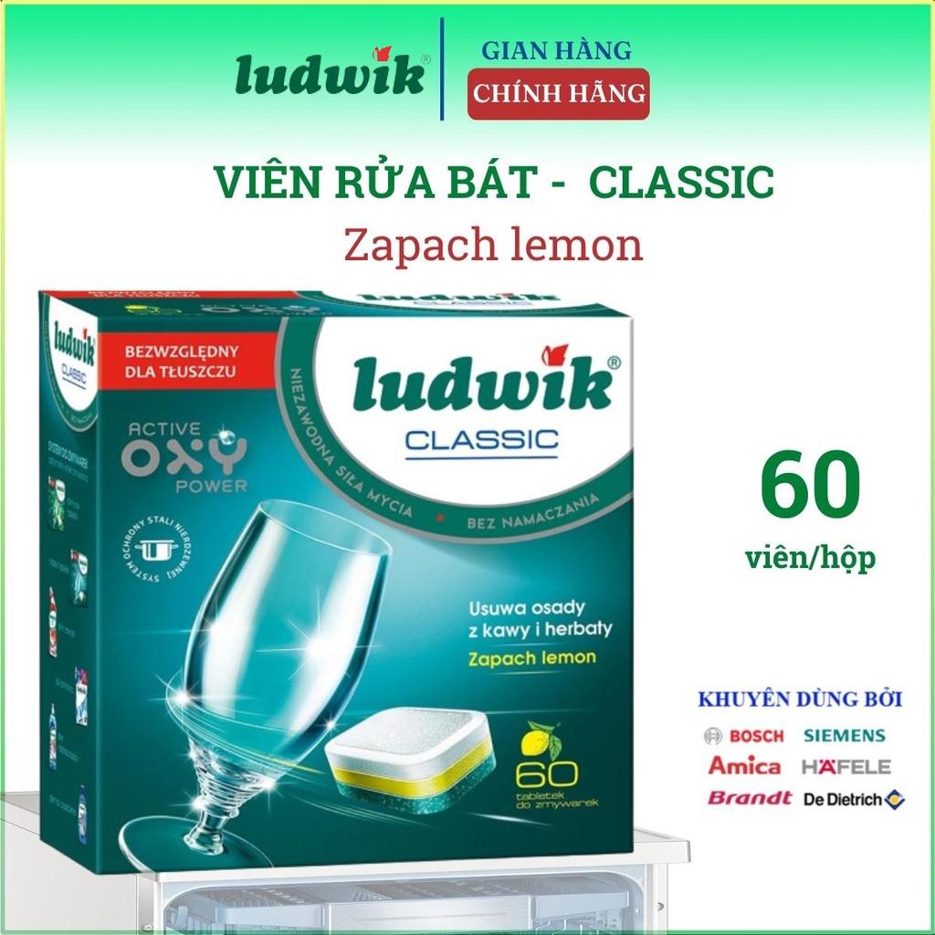 Không mùi sau khi rửa, không chứa phốt phát - Hộp 60 viên rửa bát Ludwik Classic nhập khẩu chính hãng Ba Lan sạch và an toàn, date mới nhất