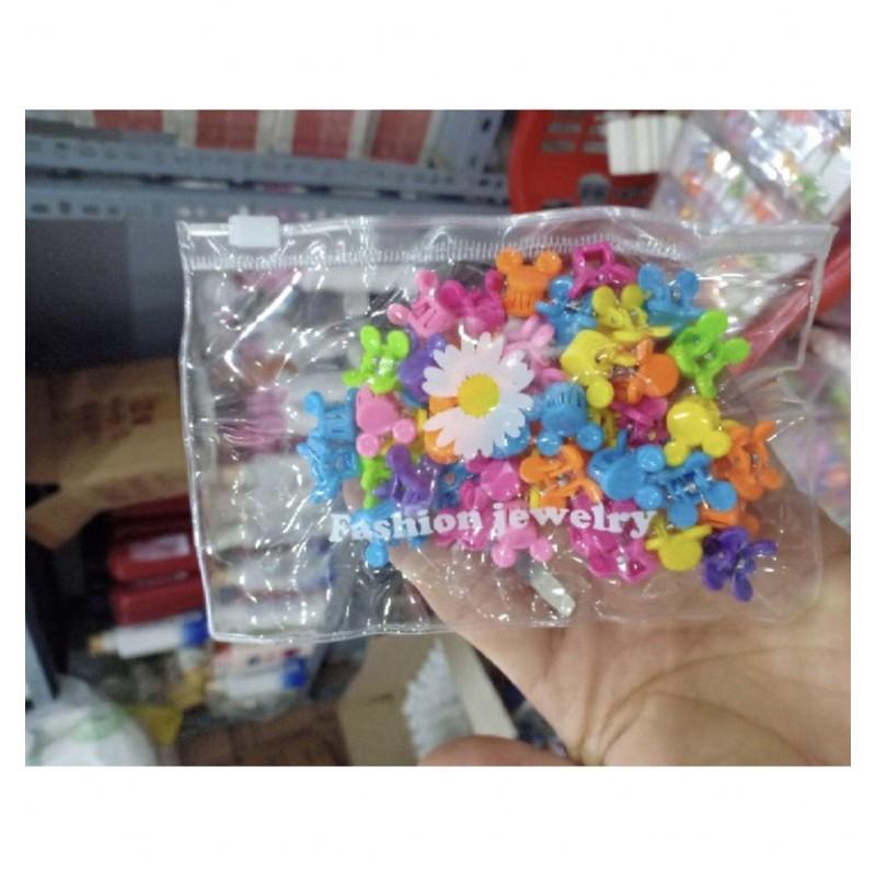 Set 50 kẹp càng cua mini kèm túi zip