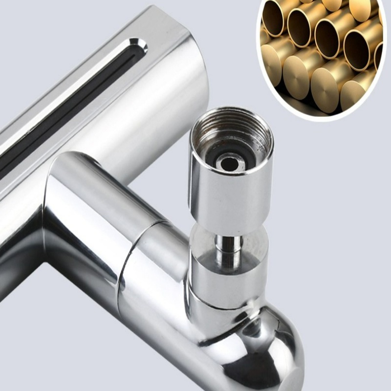 Bộ đầu chia vòi nước chậu rửa mặt lavabo kiêm vòi sen lọc nước gội đầu dây lò xo dài 1m đầu chuyển đổi inox 304 không gỉ
