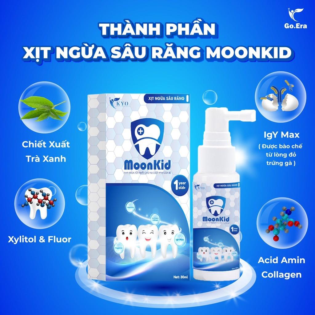 Xịt Ngừa Sâu Răng MOONKID, giảm đau răng, ngăn ngừa sâu răng, hà răng cho bé - 30ml