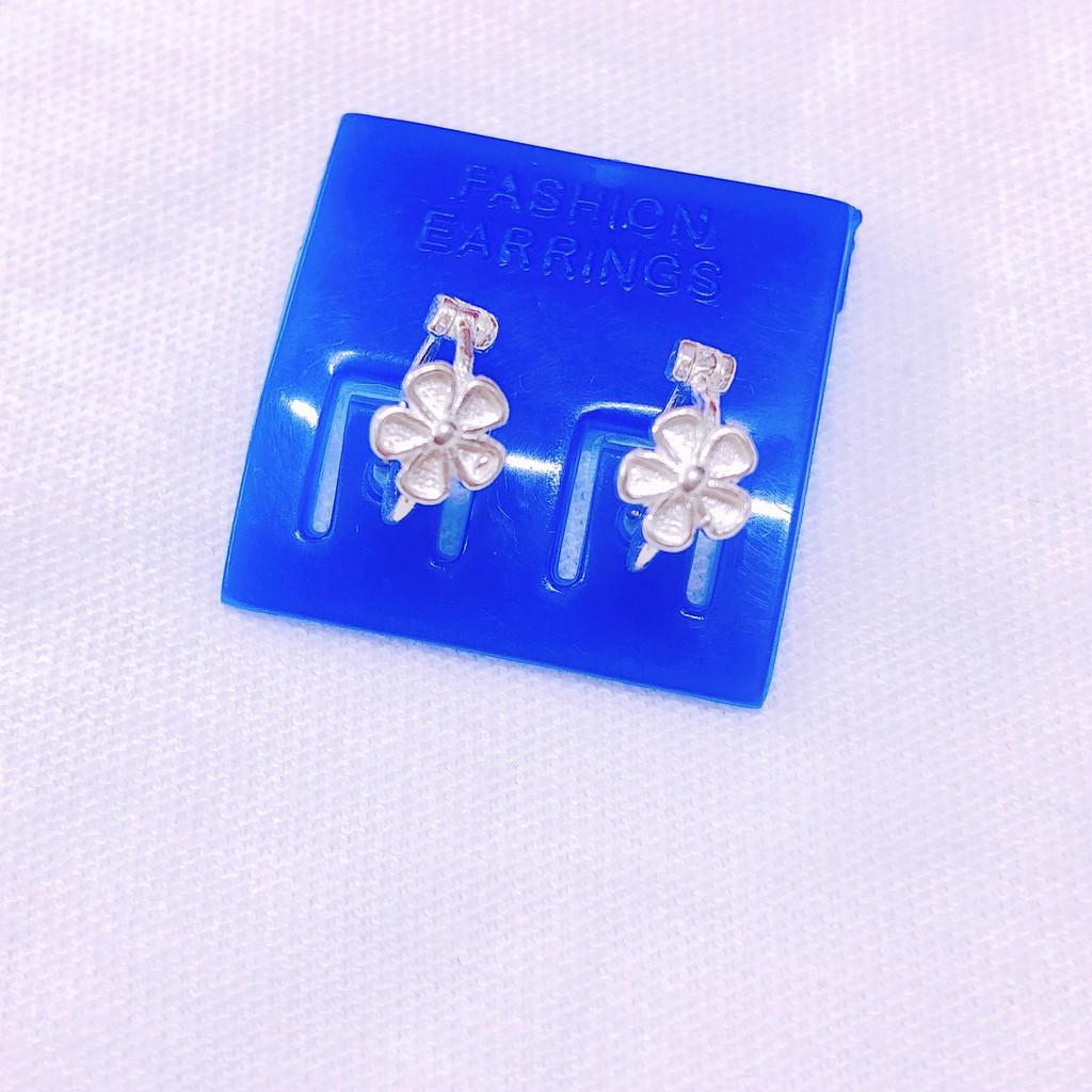 BÔNG TAI BIBI SILVER - NỤ HOA BẠC TA - KHUYÊN TAI NHÍ -