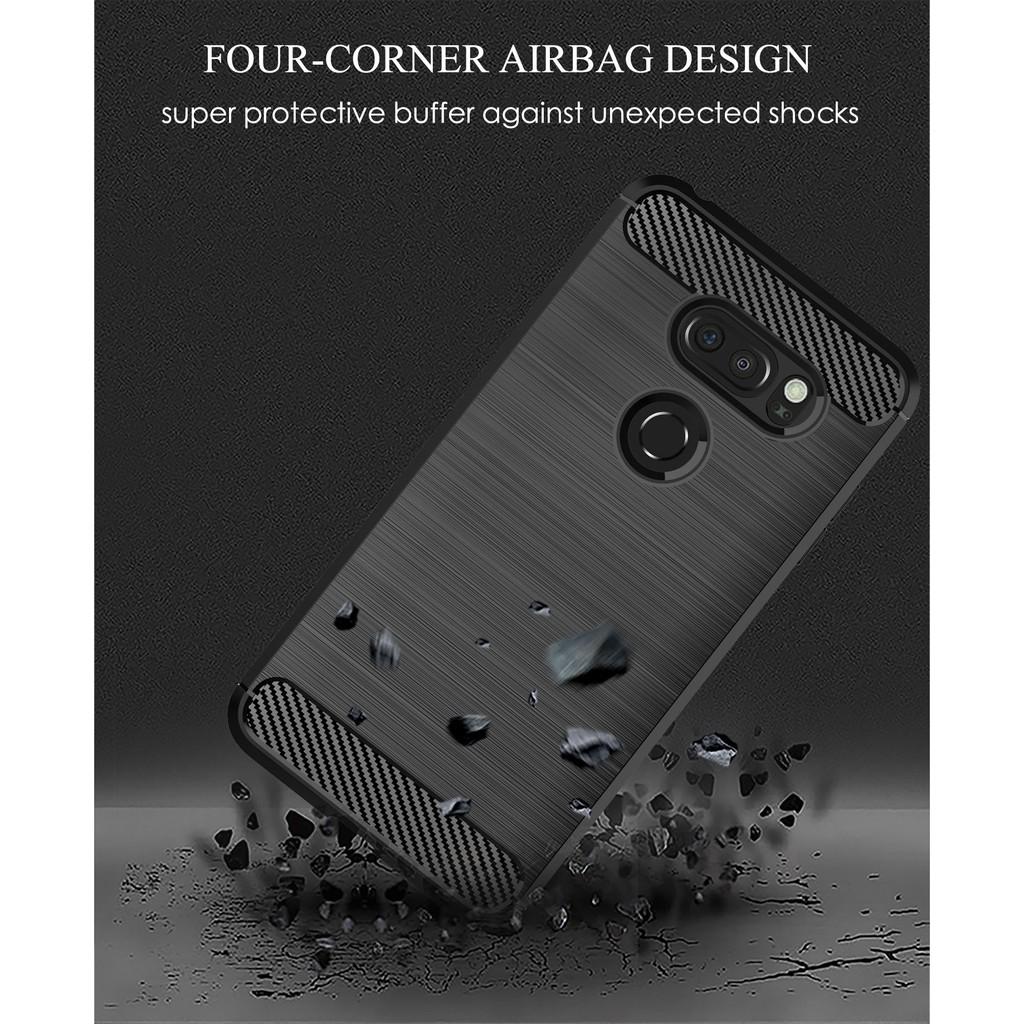 Ốp lưng cho LG G6 G7 G8 G8S V30 V40 V50 V60 dẻo Carbon phay xước chống sốc