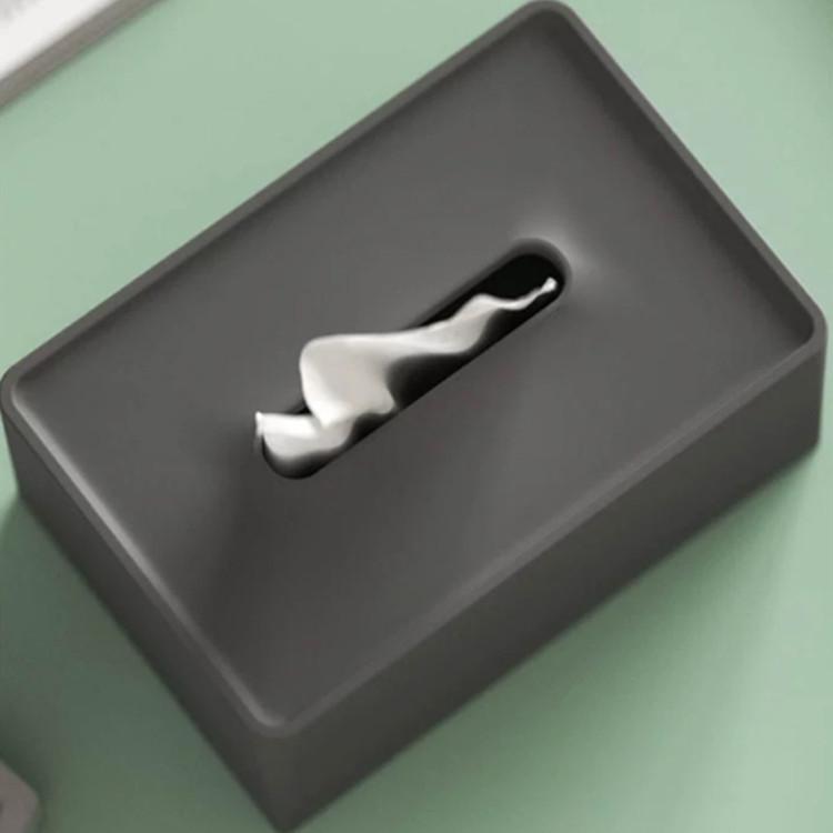 Hộp mô màu đơn giản phòng khách vẽ hộp giấy lưu trữ hộp nhựa dưới đáy (màu đen)