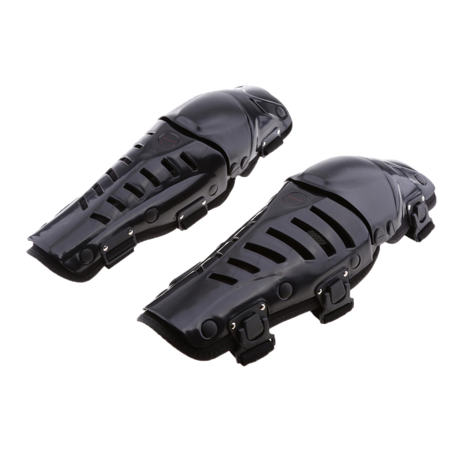 Motorcycle Motocross Racing Knee Shin Guards Pads  Protector Gear Black