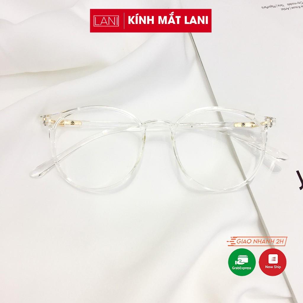 Gọng kính cận nam nữ nhựa dẻo dáng tròn Lani 513