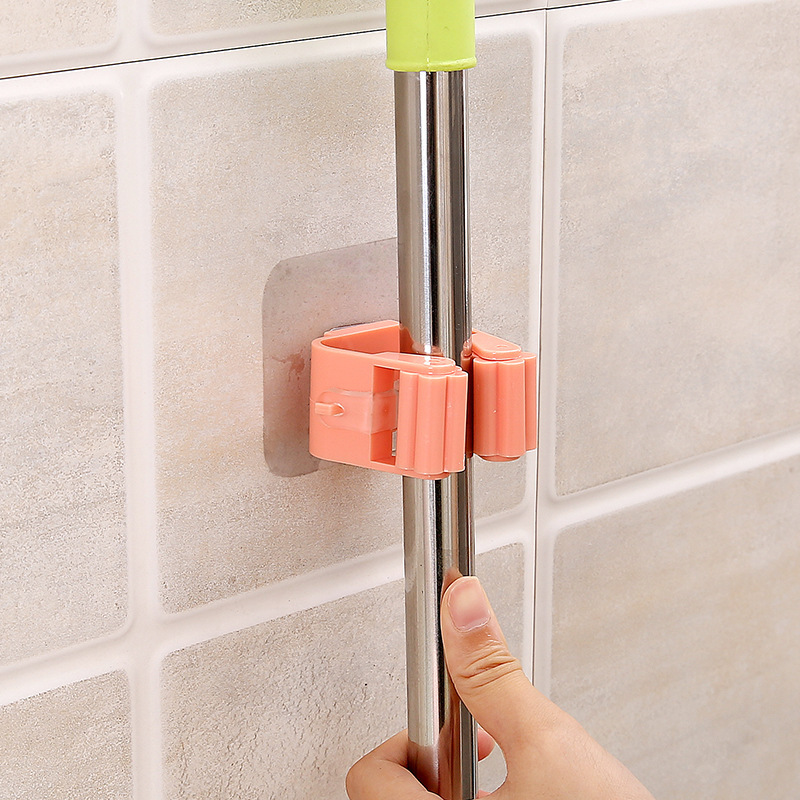Móc Dán Tường Giữ Cây Lau Nhà, Móc Treo Chổi, Treo Ô, Đồ Dùng Đa Năng