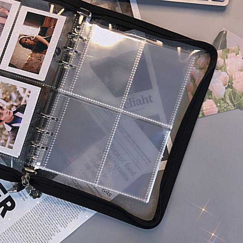 Thuận lợi nhất cuốn sách thẻ trang bên trong trong suốt 6 lỗ A5 sách rời 3 inch Polaroid ảnh sao trang lưu trữ thẻ nhỏ
