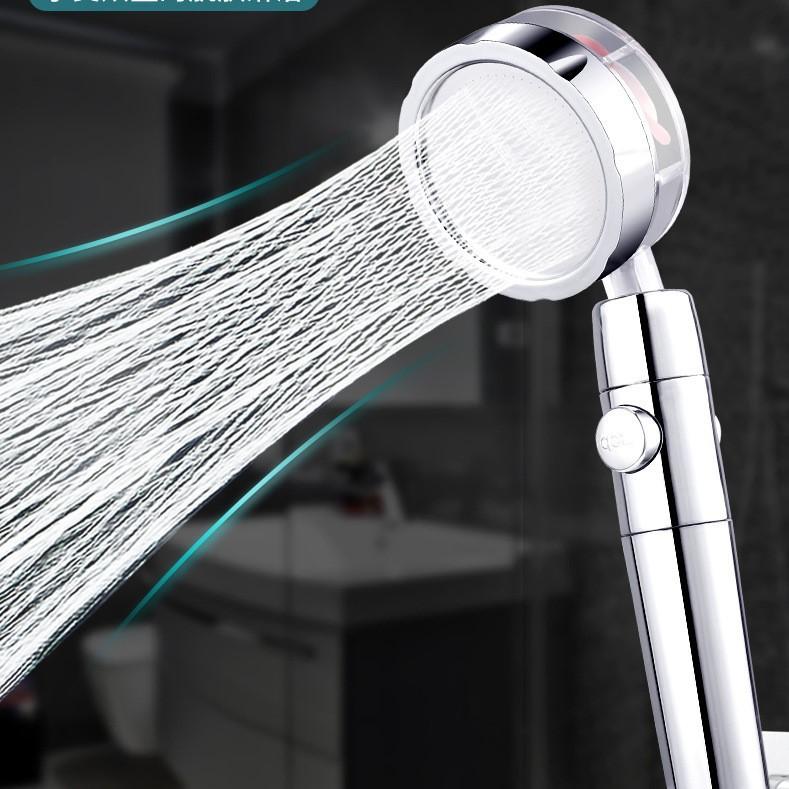 Tay sen tắng áp nút bật tắt trên thân kết hợp quạt có tia nước đan vào nhau phun nước hình tháp mạ Crome - QM070
