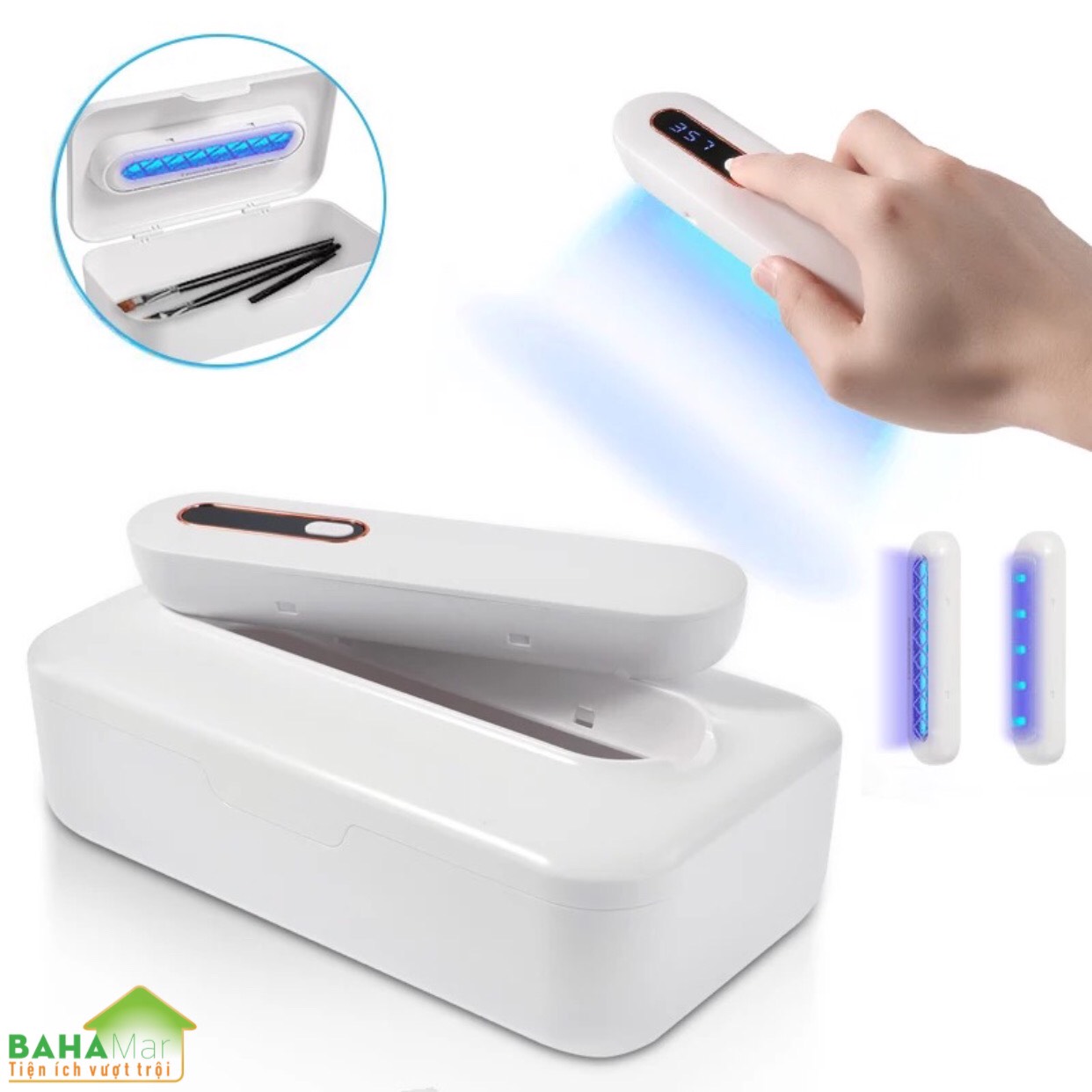 HỘP THANH LỌC KHỬ KHUẨN ĐỒ DÙNG, ĐỒ CHƠI, ĐỒ LÓT BẰNG ĐÈN OZONE VÀ TIA UV "BAHAMAR" có hai chức năng tinh lọc tia cực tím và ozone, thanh lọc khả năng mạnh hơn, cho bạn bảo vệ kép.