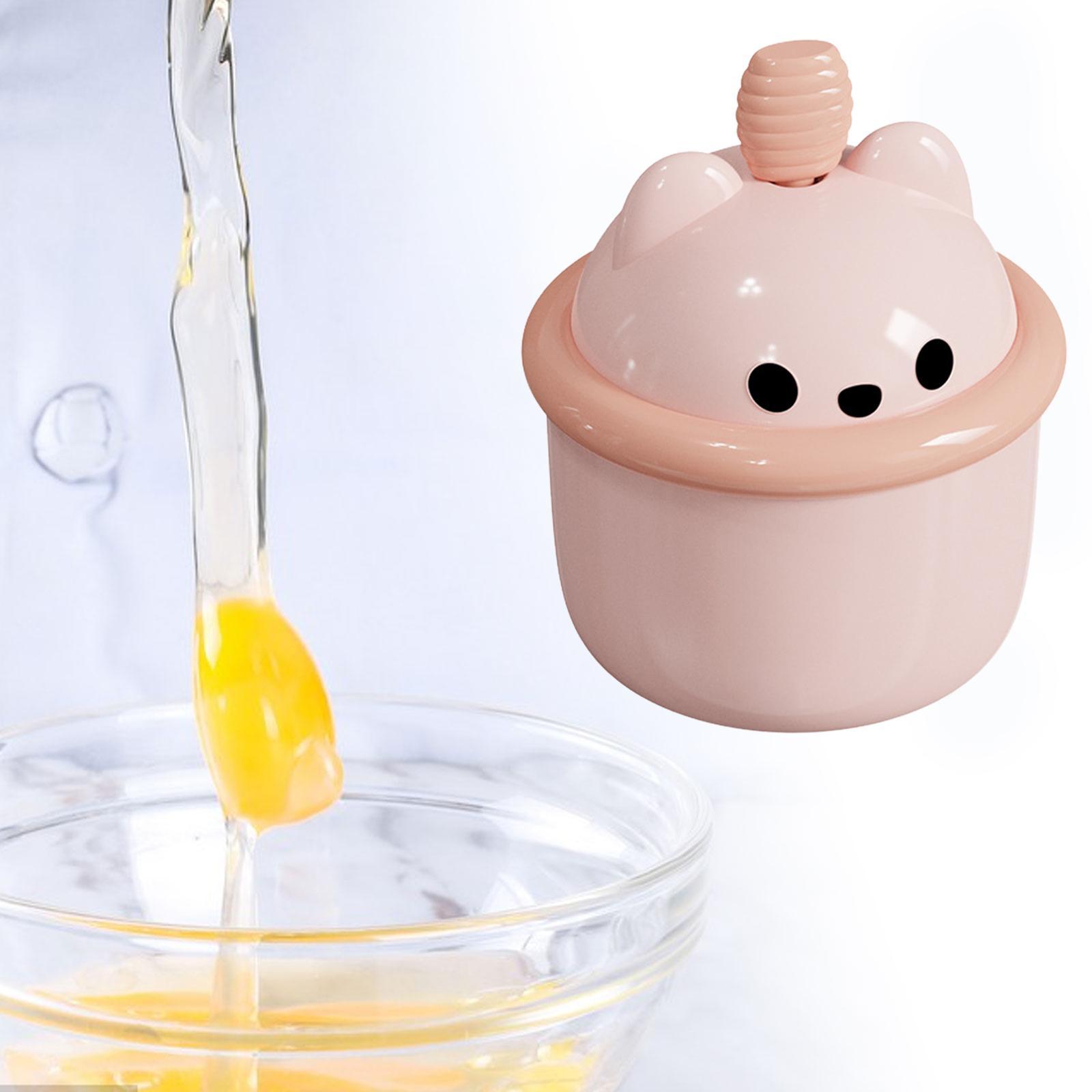 Egg Beater Whisk Cute Bear Shape, Egg White Frother, Saving Time and Effort Practical Kitchen Gadgets Porous Design Manual Whisk Stirring Egg