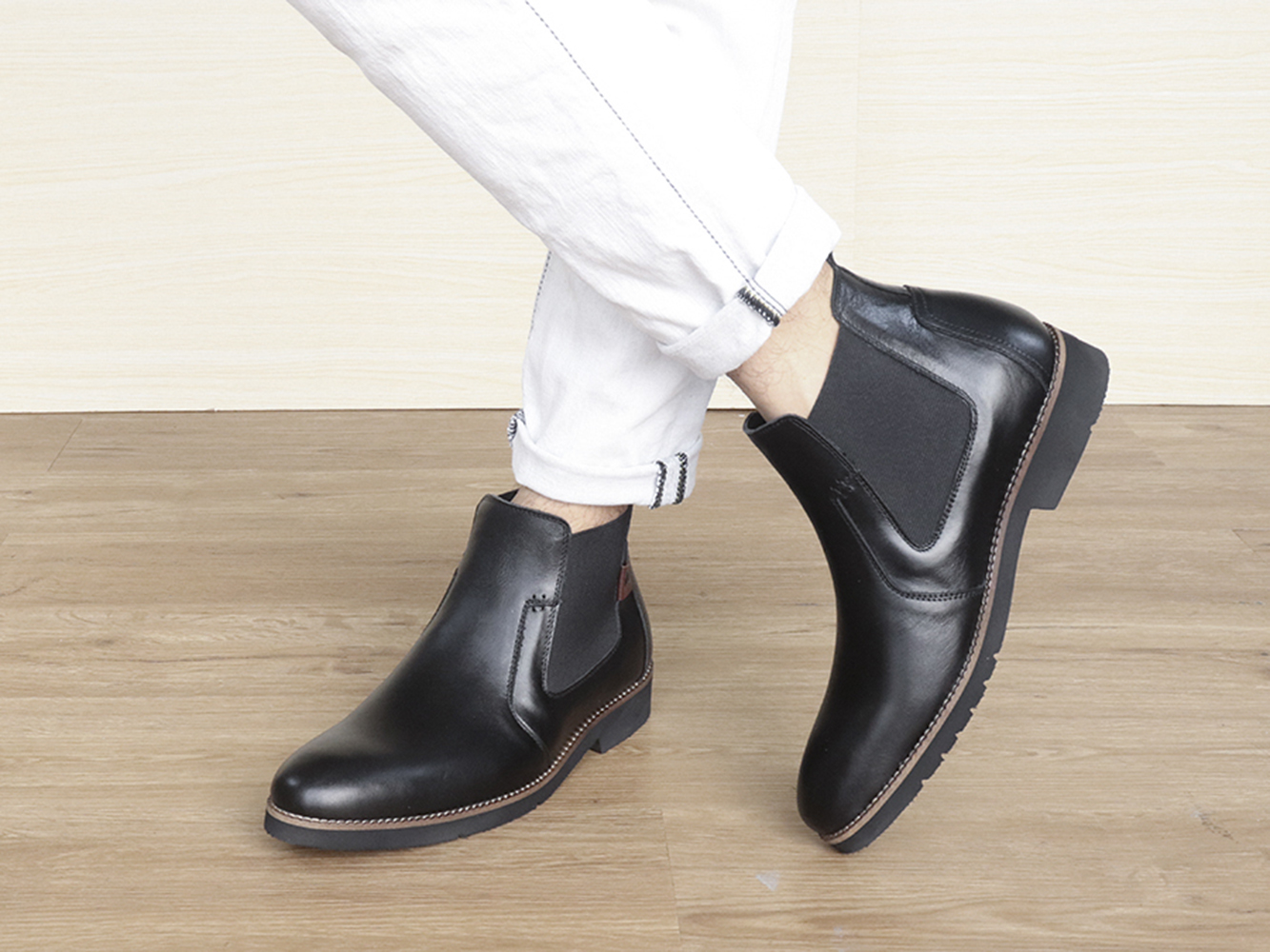 GIÀY TĂNG CHIỀU CAO - GIÀY CAO DÀNH CHO NAM GIỚI T&amp;TRA S1077 BOOTS - CAO 7CM GIÀY ĐỘN NAM CAO VƯỢT TRỘI