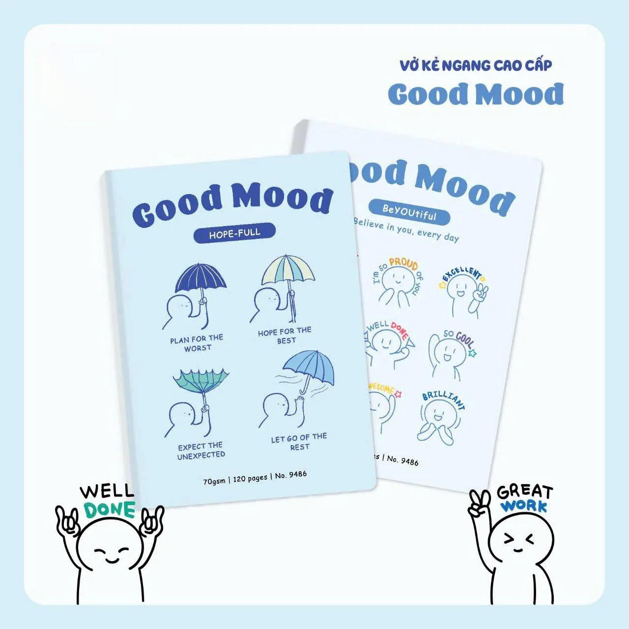 Tập Học Sinh Good Mood - Kẻ Ngang - 120 Trang 70gsm - Hải Tiến 9486 (Mẫu Bìa Giao Ngẫu Nhiên)