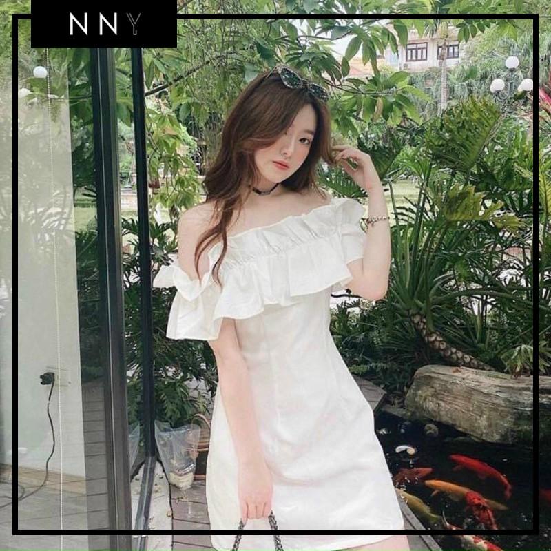 Váy hai lớp trễ vai bèo lớn CINDY DRESS - V036