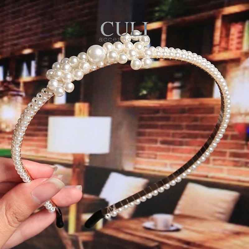 Băng đô cài tóc đính ngọc trai nhân tạo, nhiều mẫu xinh xắn style Hàn Quốc - Culi accessories