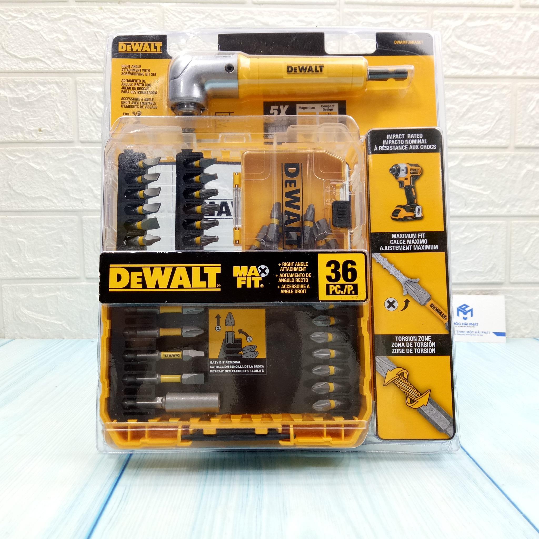 BỘ 32 MŨI VÍT VÀ ĐẦU CHUYỂN GÓC 90* DEWALT DWAMF36RASET - HÀNG CHÍNH HÃNG