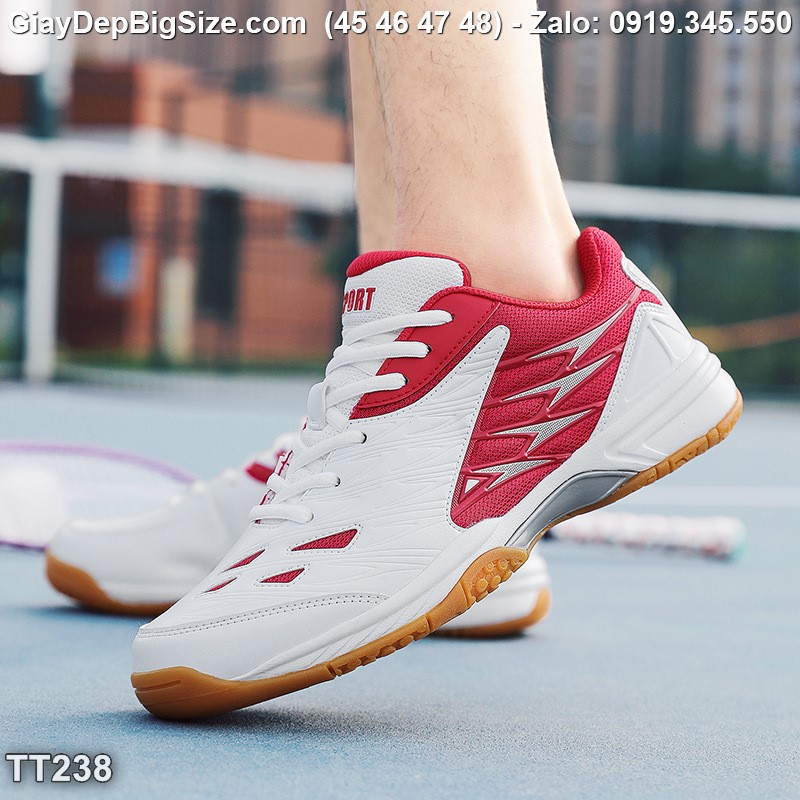 Giày chơi cầu lông tennis cỡ lớn 45 46 47 48 cho nam cao to chân ú bè. Big size badminton shoes for wide feet