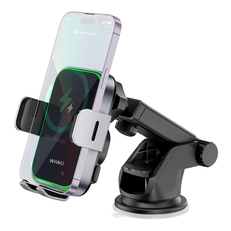 Giá đỡ điện thoại Wiwu Freelander CH-313 Car Mount trên ô tô, hỗ trợ sạc không dây 15W - Hàng chính hãng