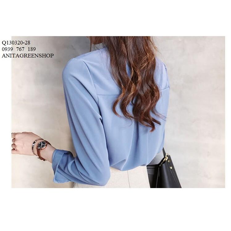 Q130220 ÁO KIỂU LỤA CÔNG SỞ