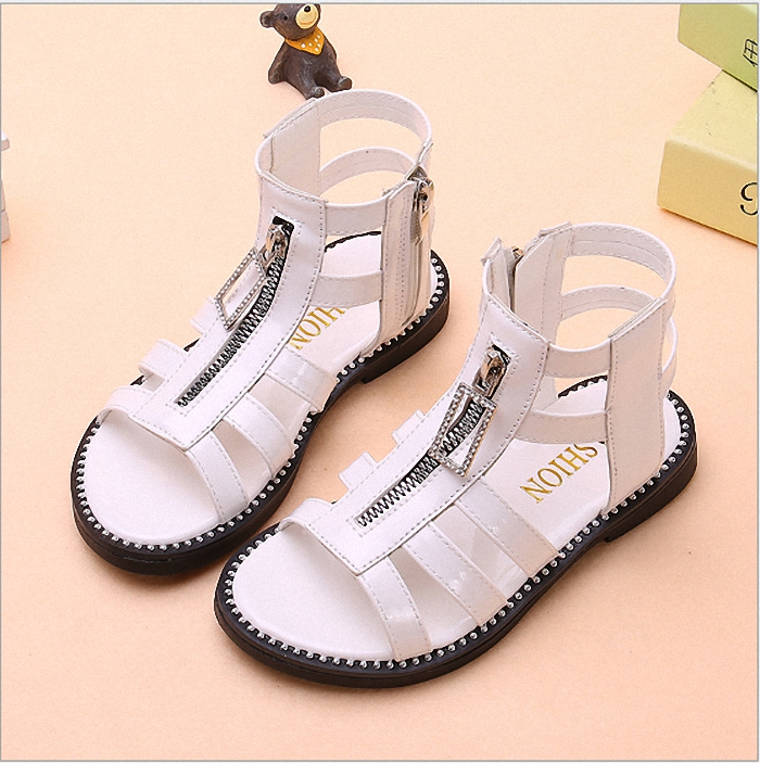 Dép sandal chiến binh bé gái 3 - 13 tuổi kết hợp khóa kéo xinh xắn - SD54