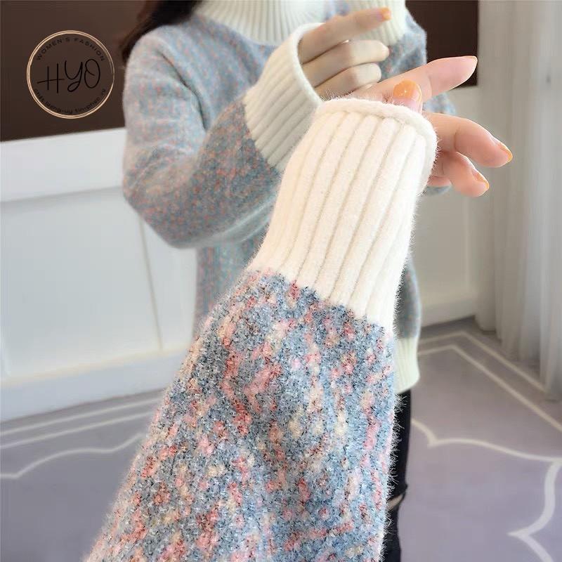 Áo Len Nữ 3 chú gấu Bear Lông Cừu form rộng Hàn Quốc thu đông HYO Quảng Châu
