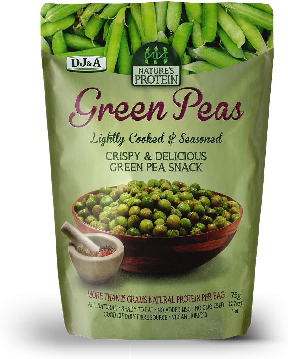 Snack Đậu Hà Lan sấy giòn DJ&amp;A Nature's protein green peas 75g