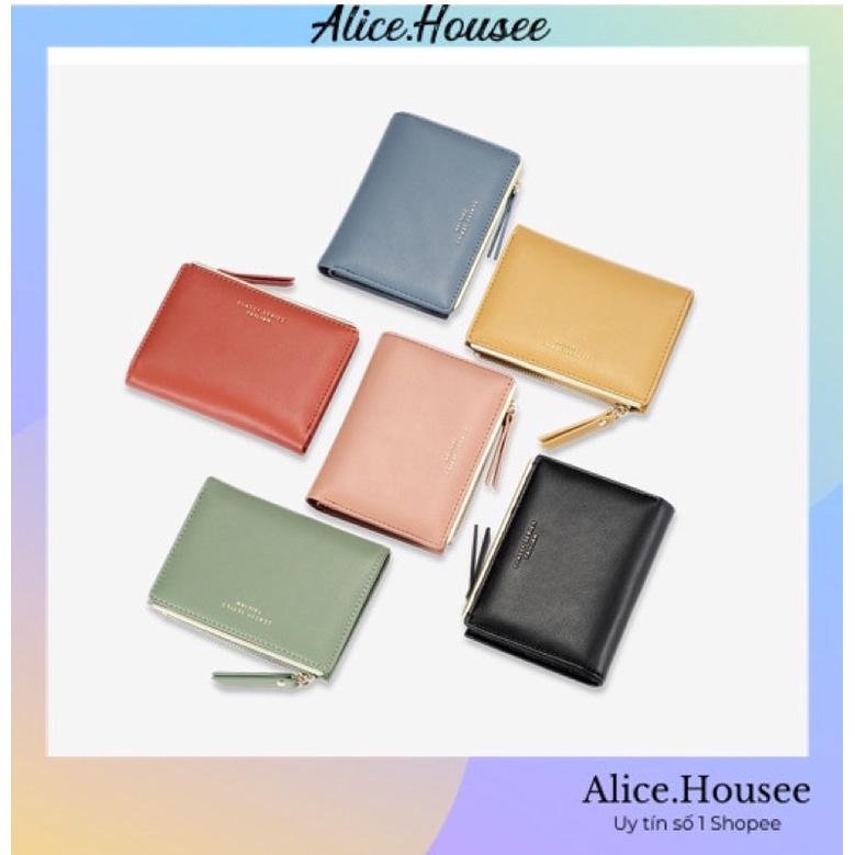 Ví nữ mini cầm tay bóp nữ mini nhiều màu pastel đẹp thời trang 2022 túi ví nữ Alice Housee