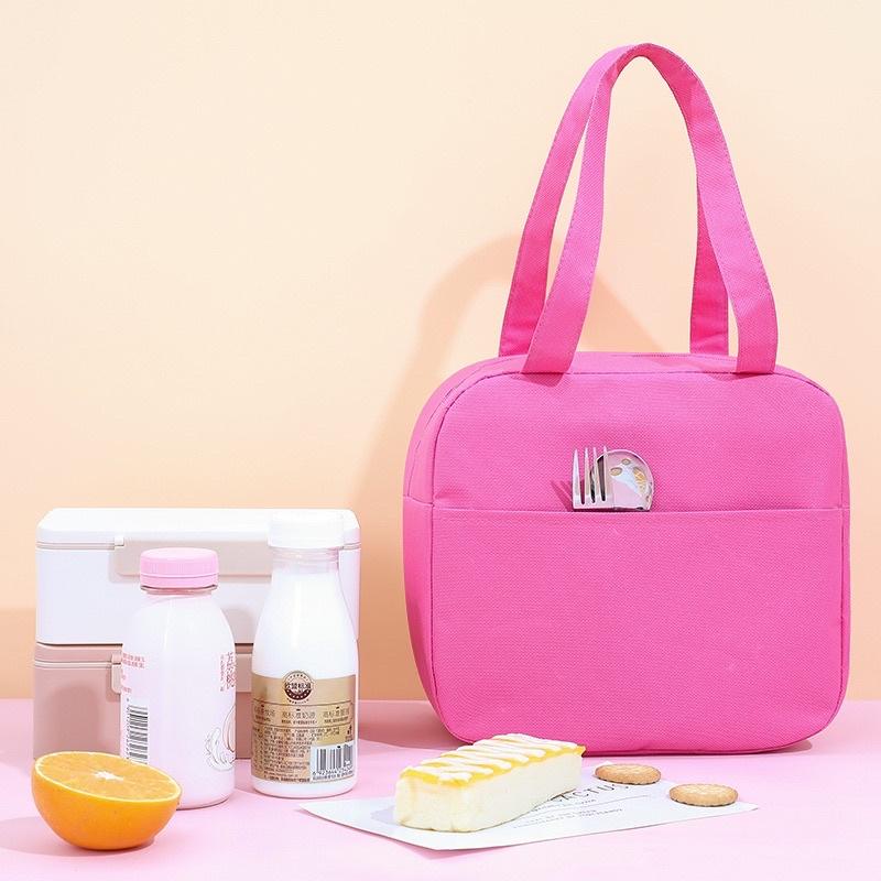 Túi đựng cơm cute - Túi giữ nhiệt hộp đựng cơm trưa văn phòng đi làm, đi học hoạ tiết HOẠT HÌNH có quai xách tiện dụng